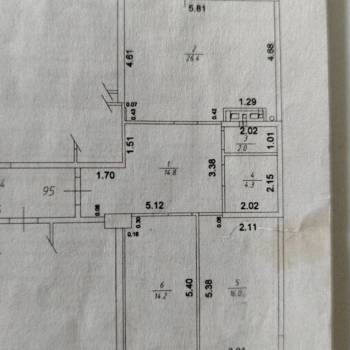 Продается 2-х комнатная квартира, 77,7 м²