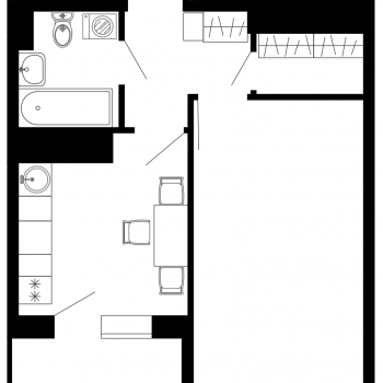 Сдается 1-комнатная квартира, 35,5 м²