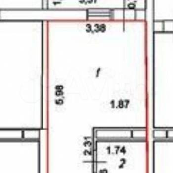 Продается 1-комнатная квартира, 19,5 м²