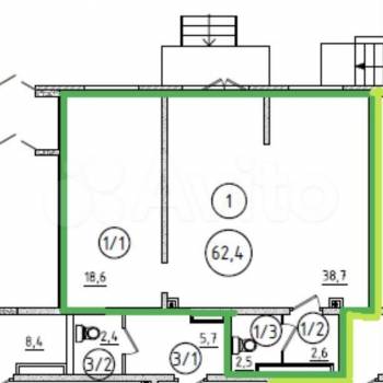 Сдается Нежилое помещение, 62,5 м²