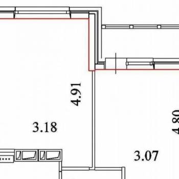 Продается 1-комнатная квартира, 38,25 м²