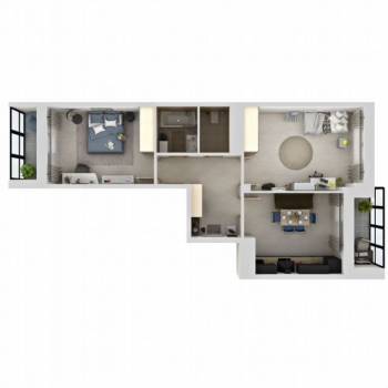 Продается 2-х комнатная квартира, 75,4 м²