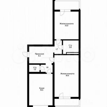 Продается 2-х комнатная квартира, 64,5 м²