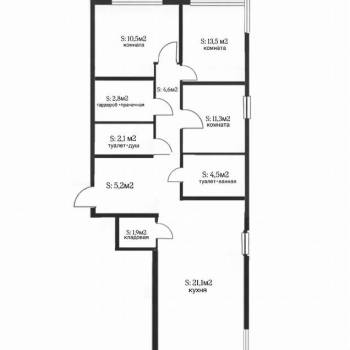Продается 3-х комнатная квартира, 61,2 м²