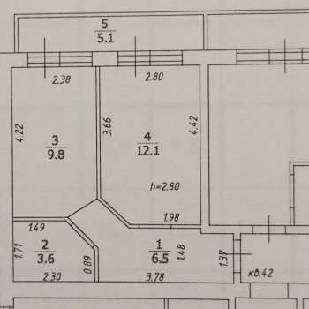 Продается 1-комнатная квартира, 32 м²