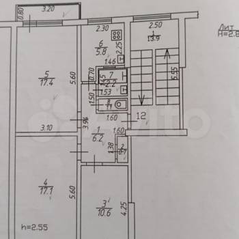 Продается 3-х комнатная квартира, 61,3 м²