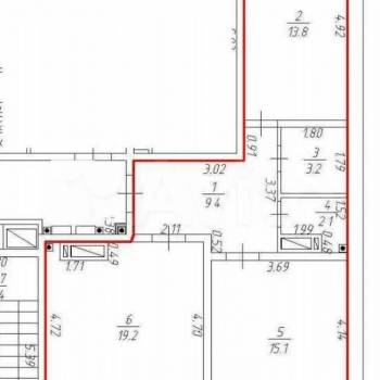Продается 2-х комнатная квартира, 62,8 м²