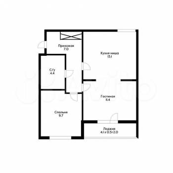 Сдается 2-х комнатная квартира, 46,1 м²