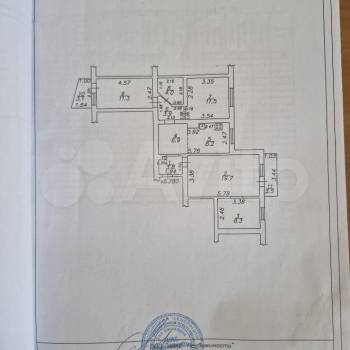Продается Многокомнатная квартира, 77,6 м²