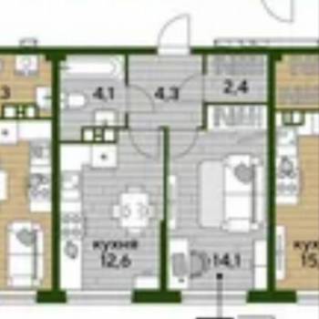 Продается 1-комнатная квартира, 37,3 м²