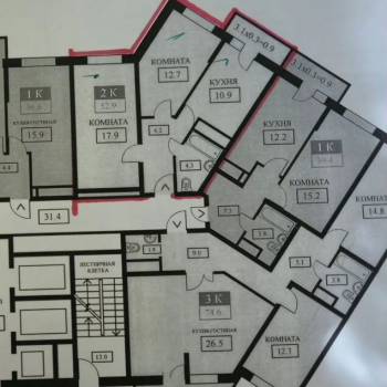 Продается 2-х комнатная квартира, 53,1 м²