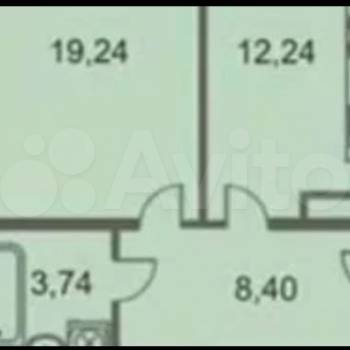 Сдается 2-х комнатная квартира, 64 м²