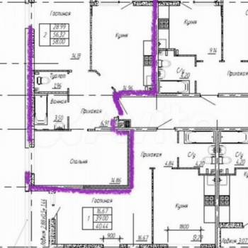 Продается 2-х комнатная квартира, 58 м²