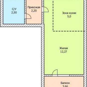 Сдается 1-комнатная квартира, 22 м²