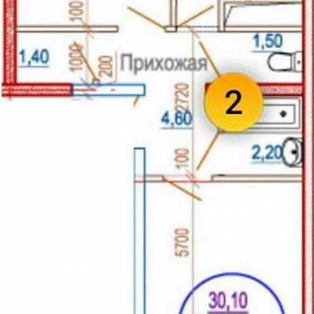 Продается 2-х комнатная квартира, 52,4 м²