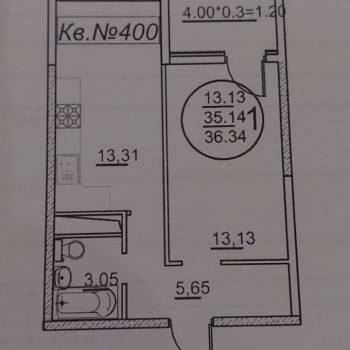 Сдается 1-комнатная квартира, 42 м²