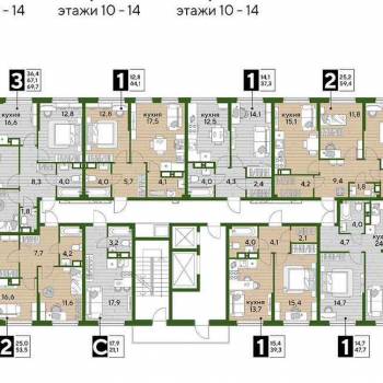 Продается 1-комнатная квартира, 21,1 м²