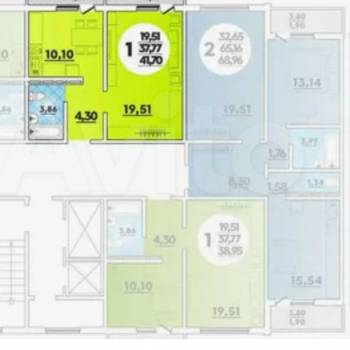 Продается 1-комнатная квартира, 37,8 м²