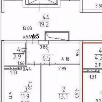 Продается 1-комнатная квартира, 38 м²