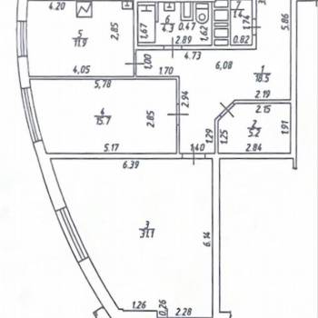 Продается 2-х комнатная квартира, 88 м²