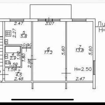Продается 2-х комнатная квартира, 44,9 м²