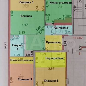 Продается Многокомнатная квартира, 120 м²