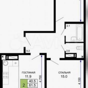 Продается 3-х комнатная квартира, 65,5 м²