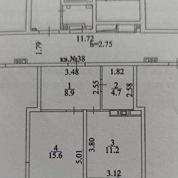 Сдается 1-комнатная квартира, 40,4 м²