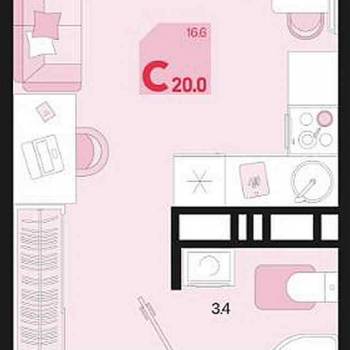 Продается 1-комнатная квартира, 20 м²