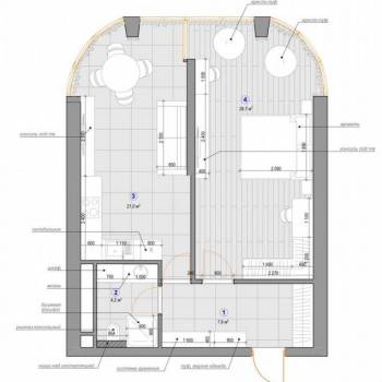 Продается 1-комнатная квартира, 53 м²