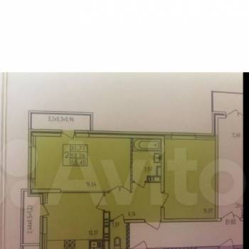 Продается 2-х комнатная квартира, 59 м²