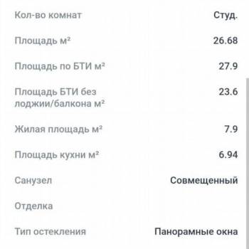 Продается 1-комнатная квартира, 26,7 м²