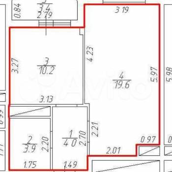 Продается 1-комнатная квартира, 39,4 м²