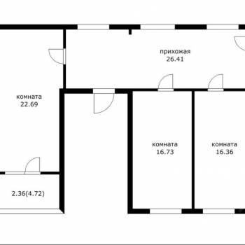 Продается 3-х комнатная квартира, 101 м²