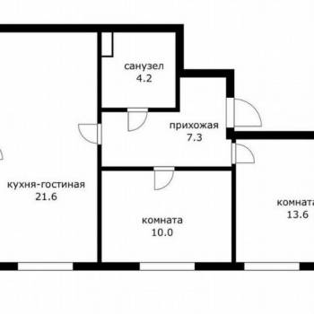 Продается 2-х комнатная квартира, 62 м²