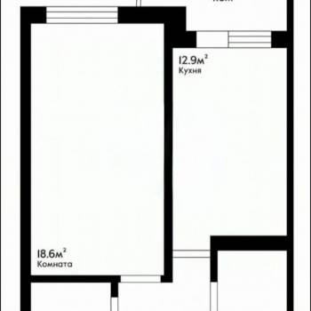 Продается 1-комнатная квартира, 42,3 м²