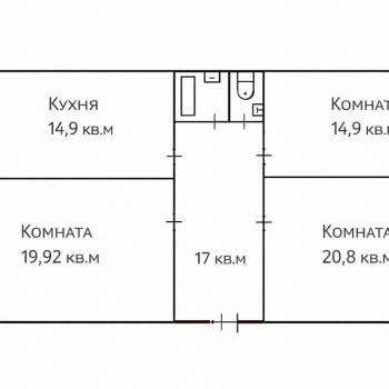 Продается 3-х комнатная квартира, 93,6 м²