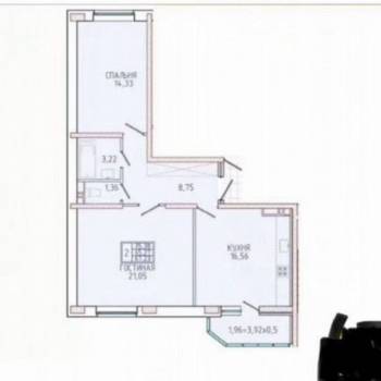 Сдается 2-х комнатная квартира, 65 м²