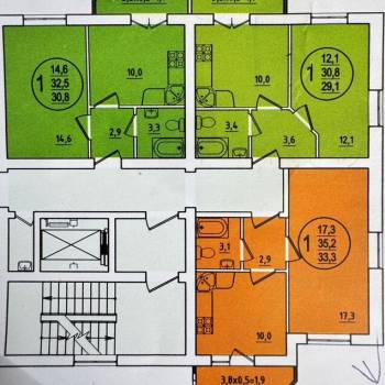 Продается 1-комнатная квартира, 33 м²