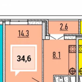 Сдается 1-комнатная квартира, 34 м²