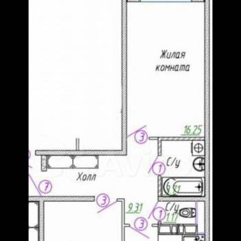 Продается 2-х комнатная квартира, 60,2 м²