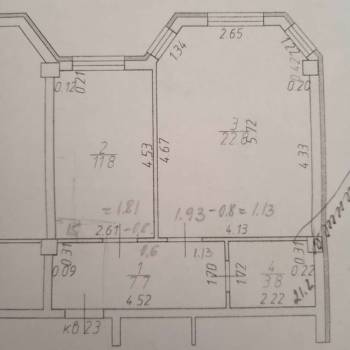 Продается 1-комнатная квартира, 46,1 м²