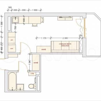 Сдается 1-комнатная квартира, 29,4 м²