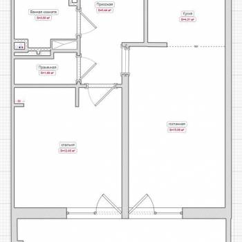 Сдается 2-х комнатная квартира, 55 м²