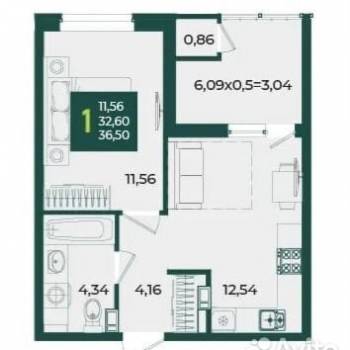 Сдается 1-комнатная квартира, 38,5 м²