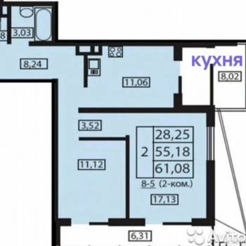 Сдается Многокомнатная квартира, 69 м²