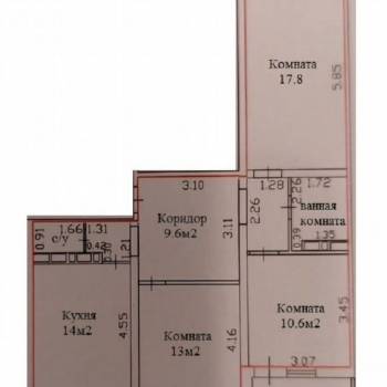 Продается 3-х комнатная квартира, 74,2 м²
