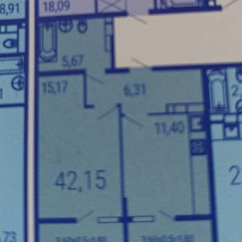 Продается 1-комнатная квартира, 42 м²