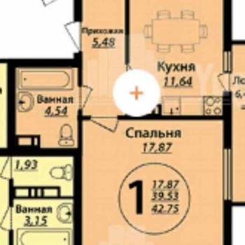 Сдается 1-комнатная квартира, 43 м²