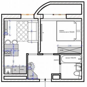 Сдается 1-комнатная квартира, 30,8 м²